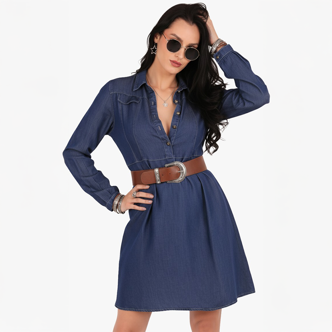 Denim Collar Dress